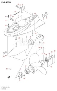 DF70 From 07001F-861001 (E01)  1998 drawing GEAR CASE (K1,K2,K3,K4,K5,K6,K7,K8,K9)