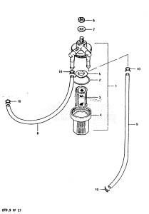 DT9.9 From 00993-406191-412879 ()  1984 drawing FUEL PUMP