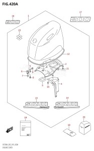 DF175AZ From 17503Z-910001 (E03)  2019 drawing ENGINE COVER (DF200AT,DF200AZ)