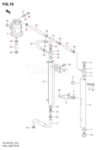 DF140 From 14001Z-980001 (E01 E40)  2009 drawing FUEL INJECTOR