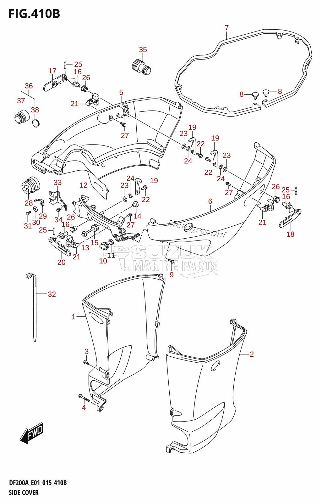 SIDE COVER (DF200AT:E40)