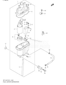 DF140 From 14000Z-251001 ()  2002 drawing FUEL VAPOR SEPARATOR