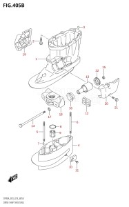 08002F-810001 (2018) 80hp E03-USA (DF80AT) DF80A drawing DRIVE SHAFT HOUSING (DF80A)