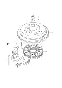 Outboard DF 9.9A drawing Magneto - w/Remote Control