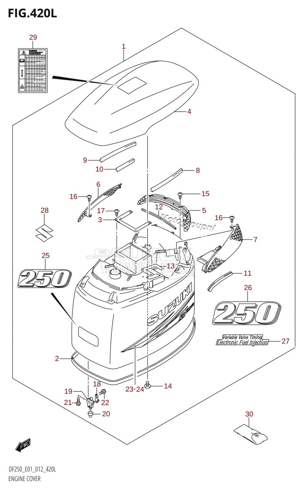 ENGINE COVER (DF250Z:E01)