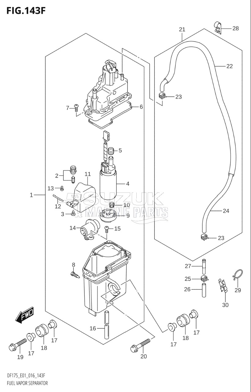 FUEL VAPOR SEPARATOR (DF150Z:E40)