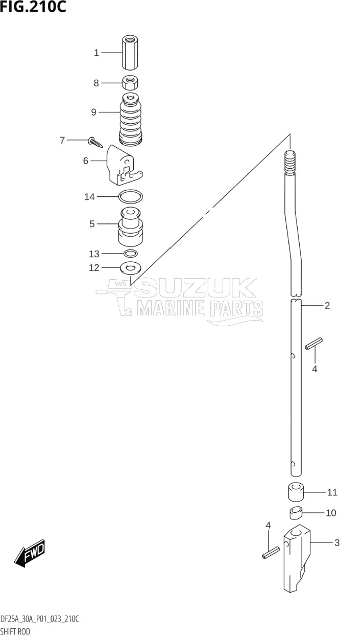 SHIFT ROD (DF30AQ)