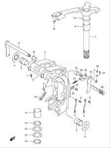  (2003) 115hp - () DF115TL drawing SWIVEL BRACKET