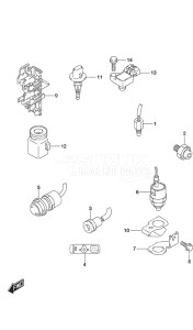 DF 9.9B drawing Sensor/Switch Tiller Handle w/Power Tilt