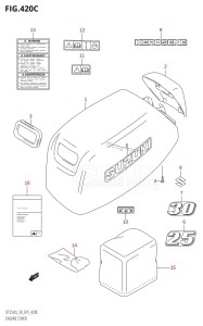 DT25 From 02501K-151001 (E13)  2001 drawing ENGINE COVER