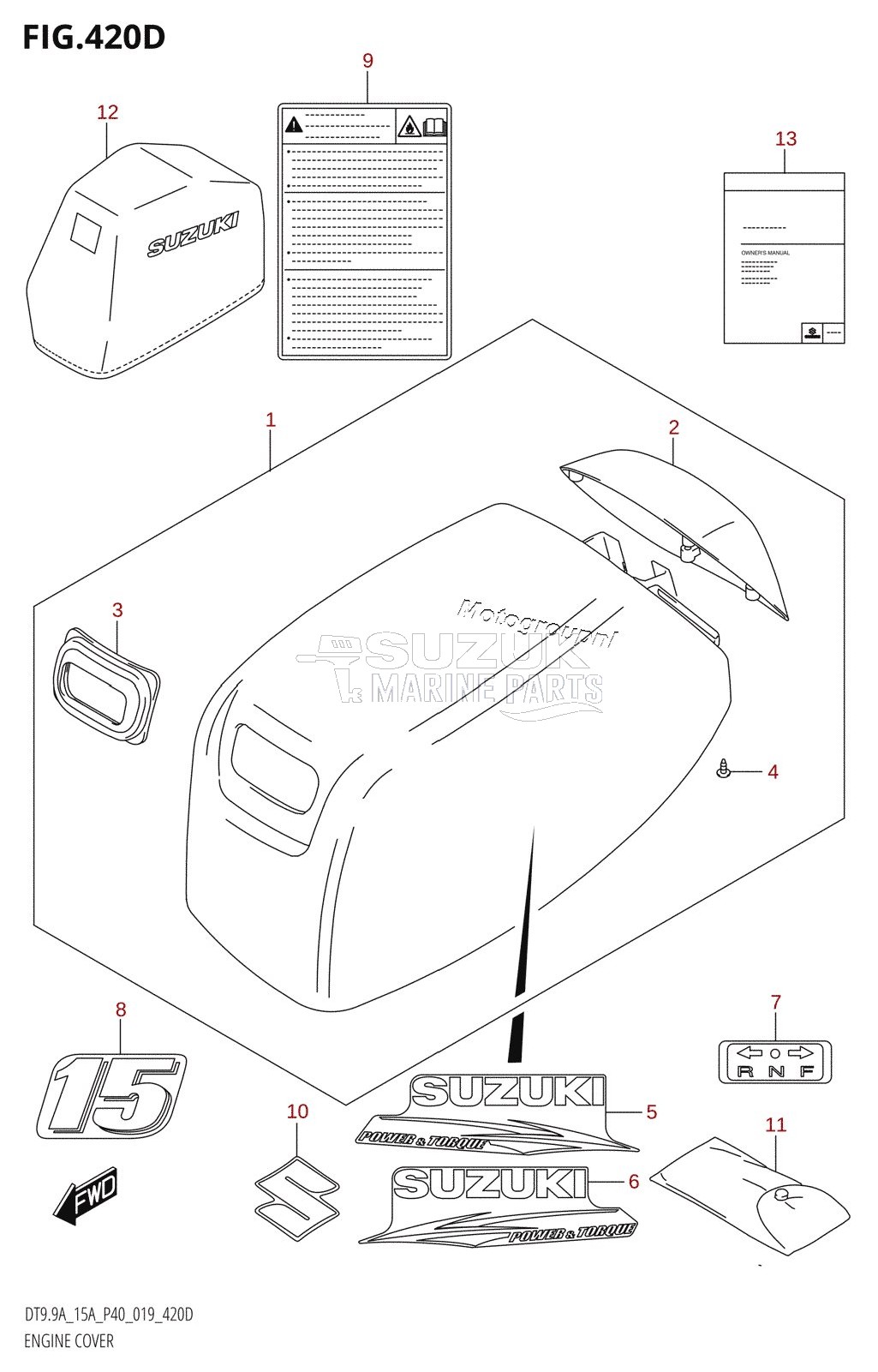 ENGINE COVER (DT15A:P36,DT15A:P81)