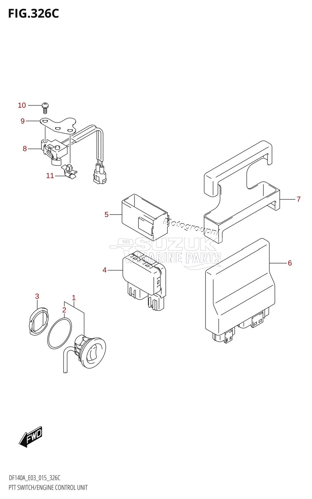 PTT SWITCH /​ ENGINE CONTROL UNIT (DF115AZ:E03)