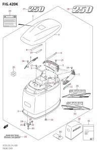 DF200Z From 20002Z-410001 (E03)  2014 drawing ENGINE COVER (DF250T:E03)