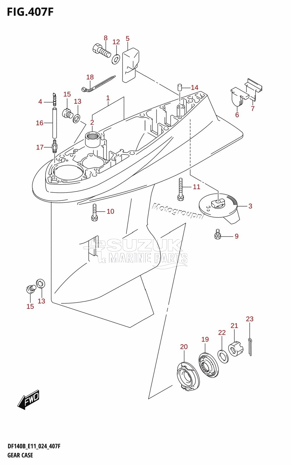 GEAR CASE ((DF140BZ,DF115BZ):E40)