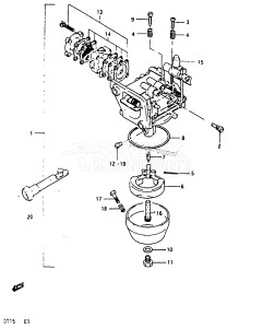 DT15 From 01501-927263 ()  1989 drawing CARBURETOR