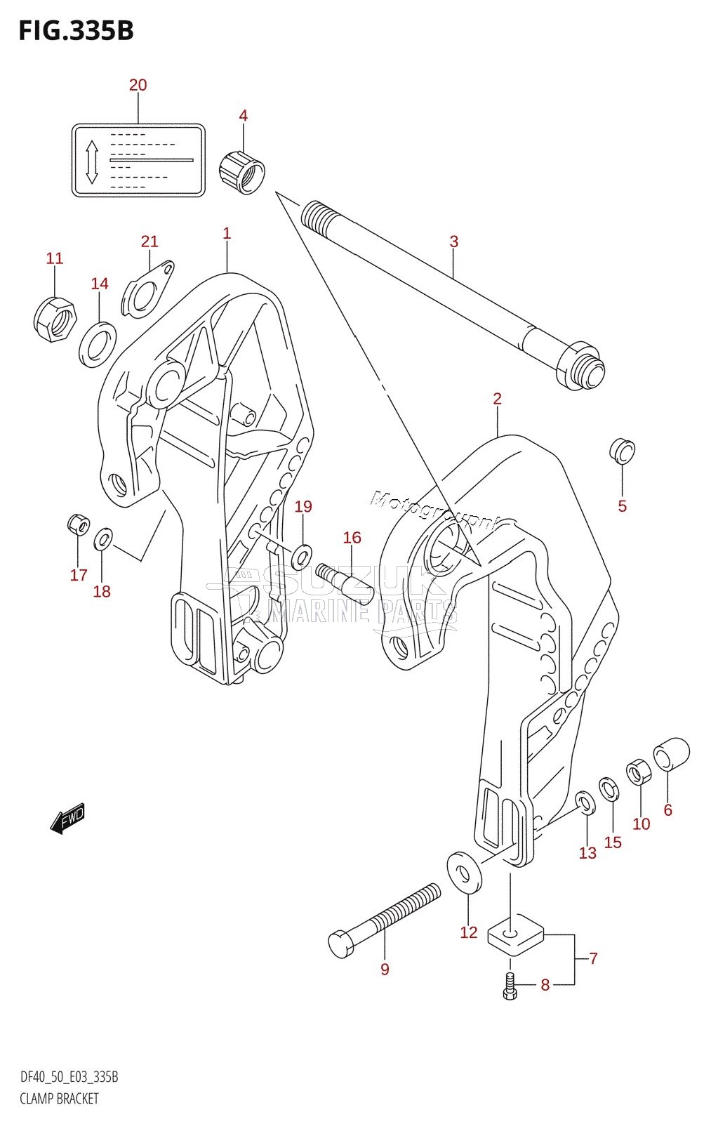 CLAMP BRACKET (K1,K2,K3,K4,K5,K6,K7,K8,K9,K10)