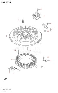 DF300A From 30002P-210001 (E03)  2012 drawing MAGNETO