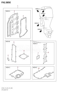 DF100 From 10002F-210001 (E01 E40)  2012 drawing OPT:GASKET SET (DF115Z:E01)