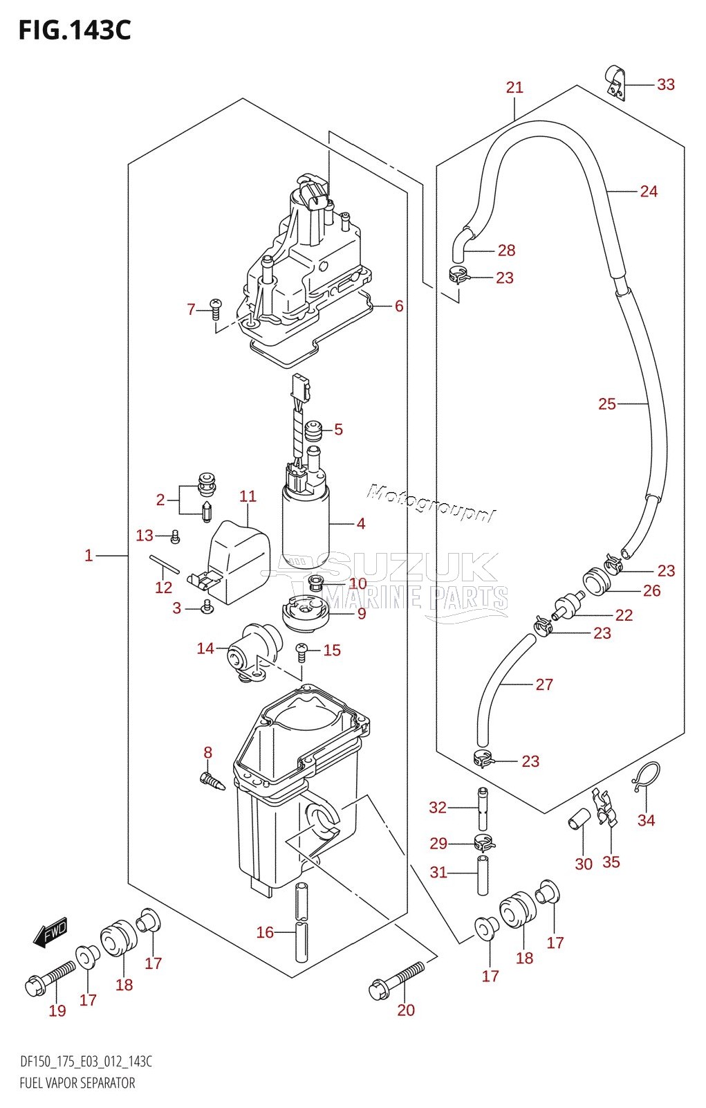 FUEL VAPOR SEPARATOR (DF175T:E03)