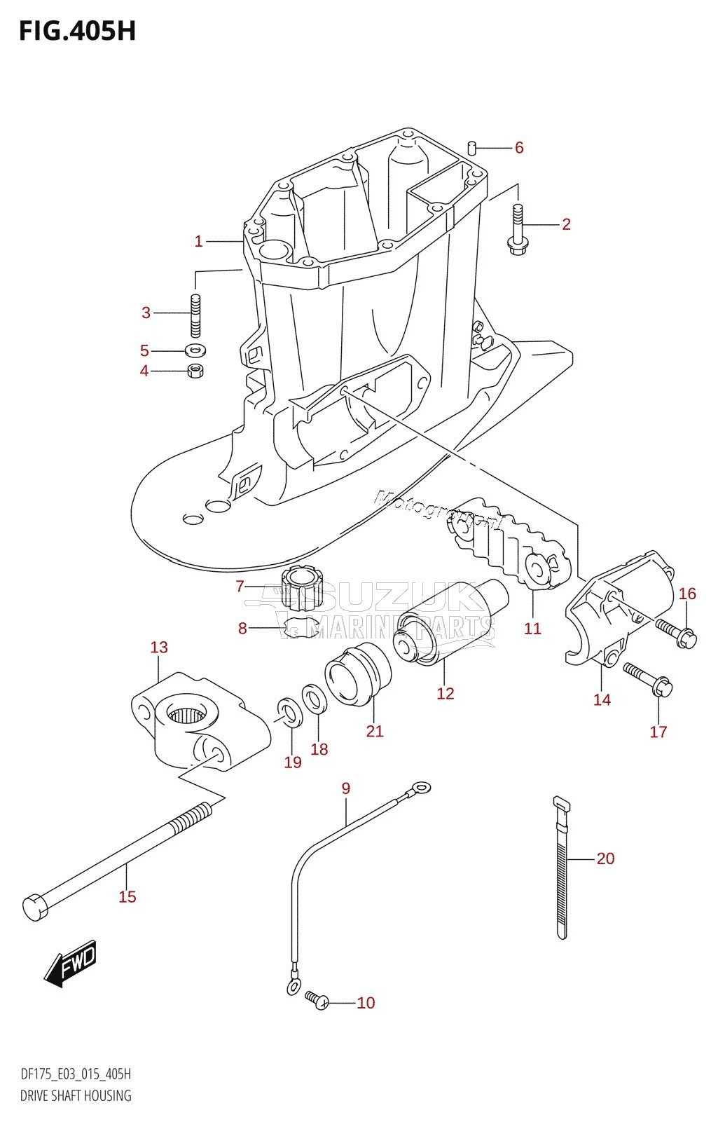 DRIVE SHAFT HOUSING (DF175ZG:E03)