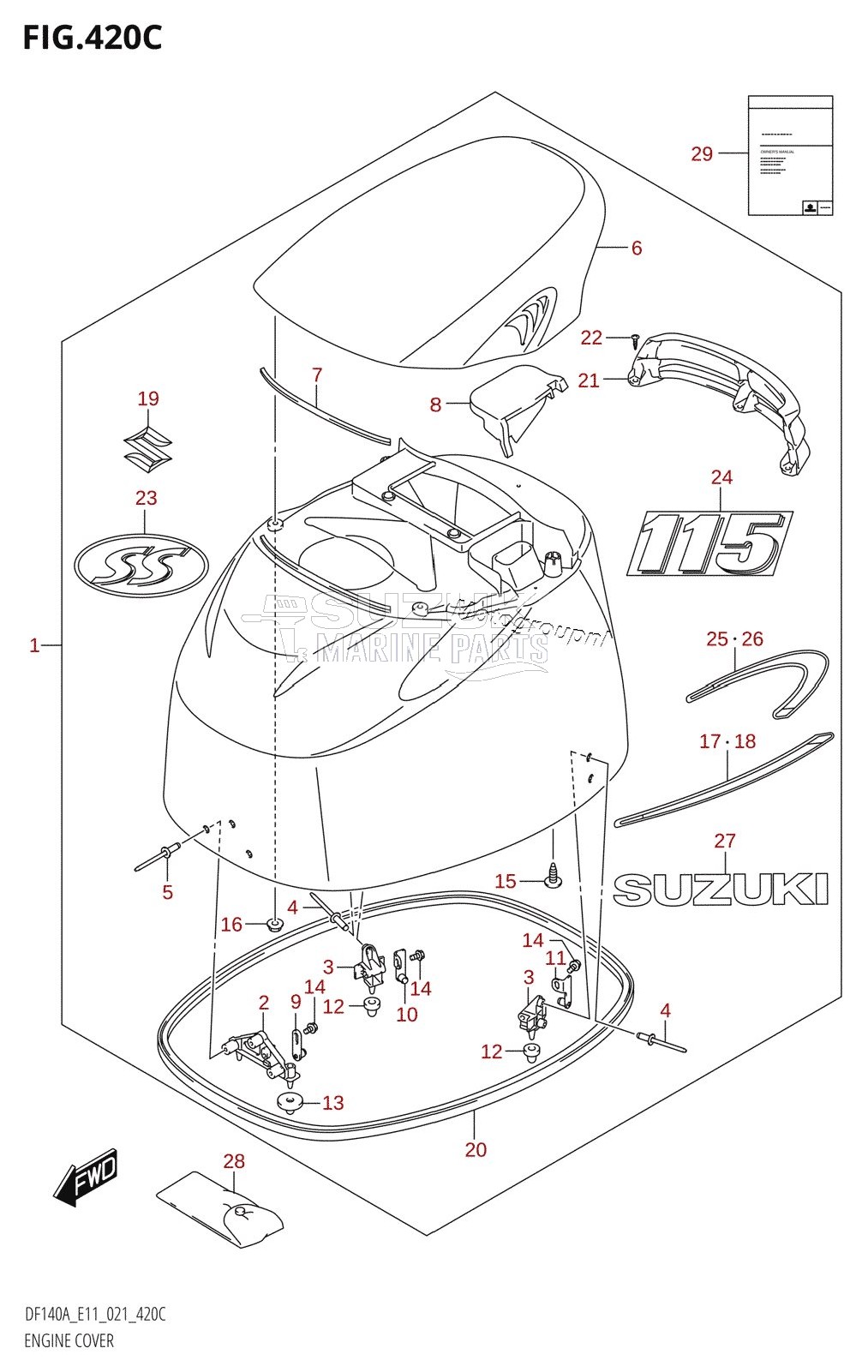 ENGINE COVER (DF115AST)