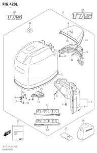 15002F-710001 (2017) 150hp E01 E40-Gen. Export 1 - Costa Rica (DF150T) DF150 drawing ENGINE COVER (DF175T:E40)