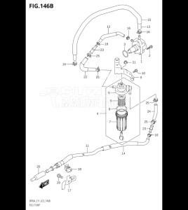 07003F-340001 (2023) 70hp E11 E40-Gen. Export 1-and 2 (DF70A  DF70AT  DF70ATH) DF70A drawing FUEL PUMP (020:DF100B)