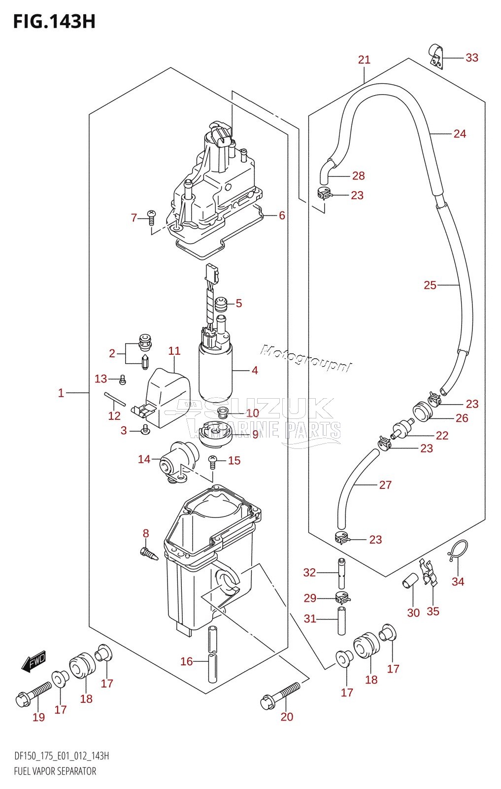 FUEL VAPOR SEPARATOR (DF175Z:E40)