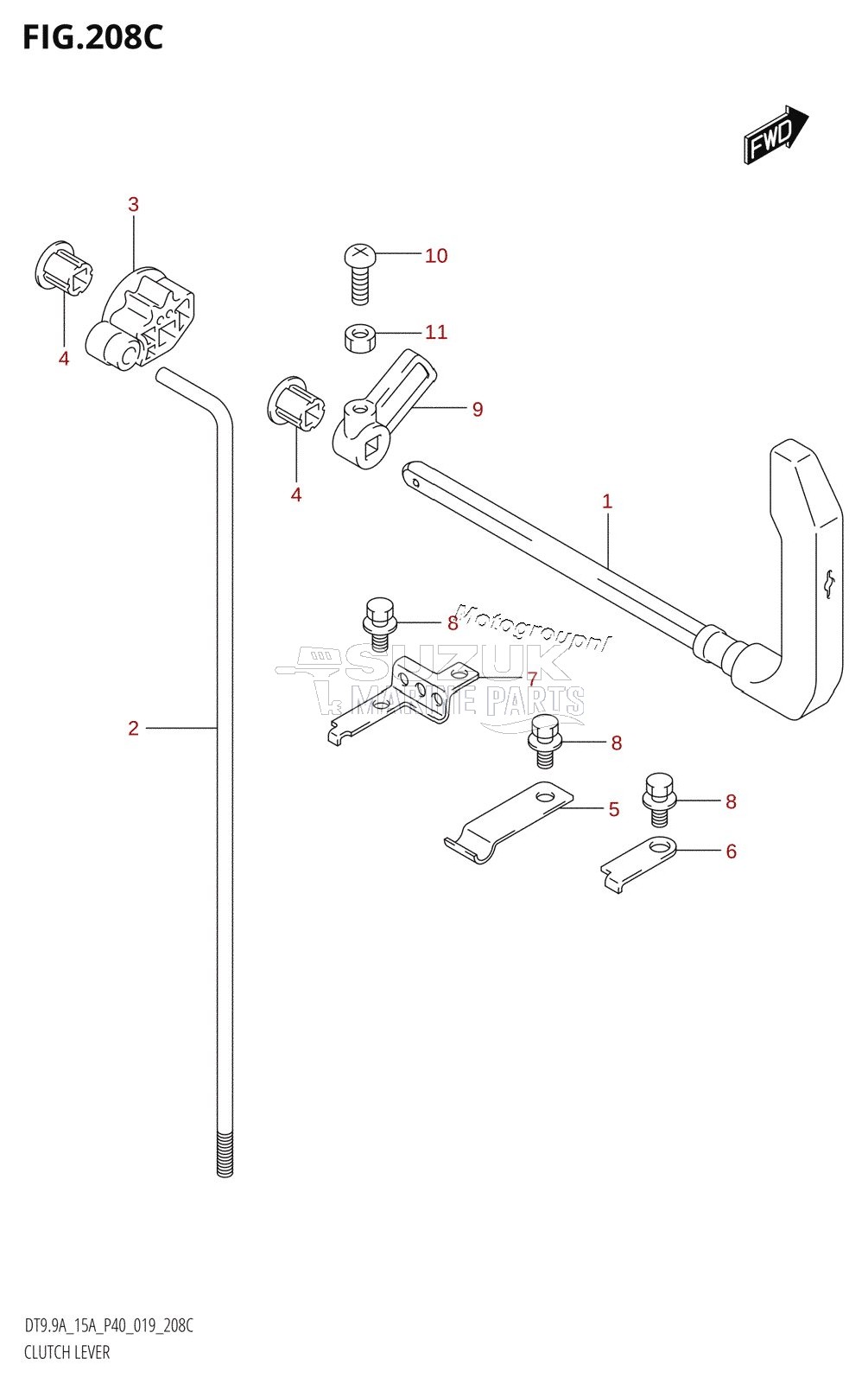 CLUTCH LEVER (DT15A:P40)