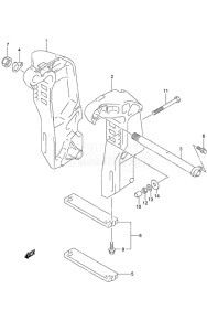 Outboard DF 70A drawing Clamp Bracket