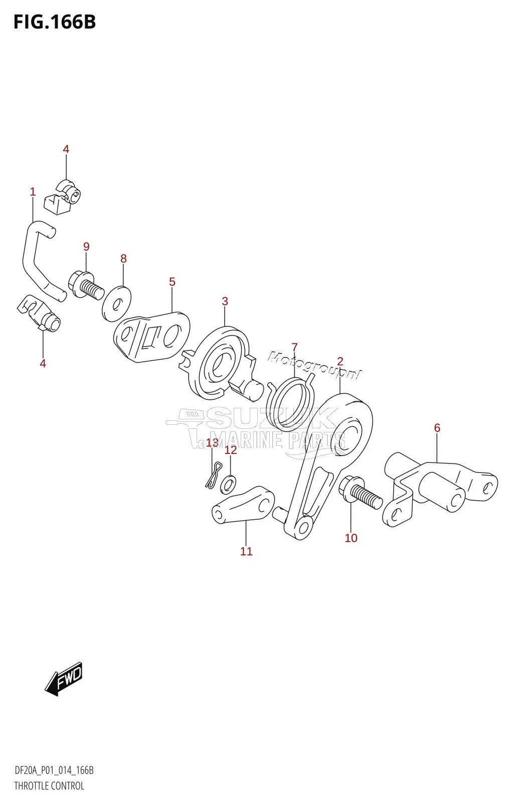 THROTTLE CONTROL (DF9.9BT:P01)