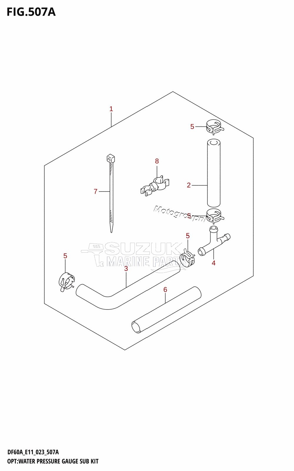 OPT:WATER PRESSURE GAUGE SUB KIT