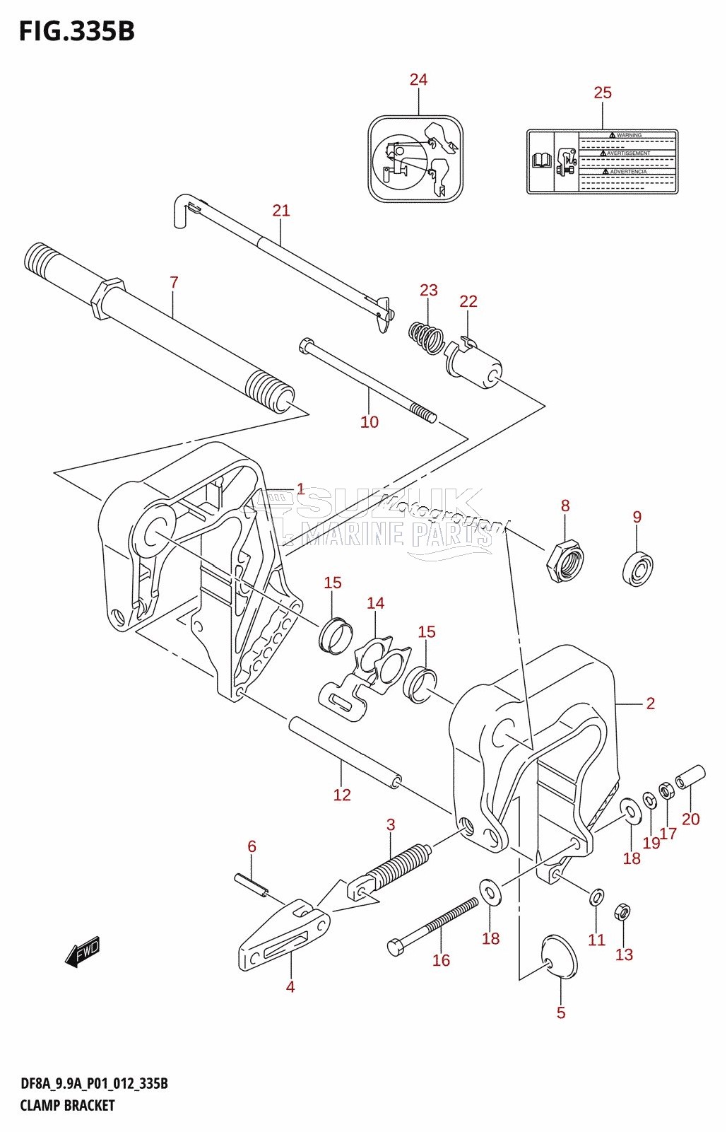 CLAMP BRACKET (DF8AR:P01)