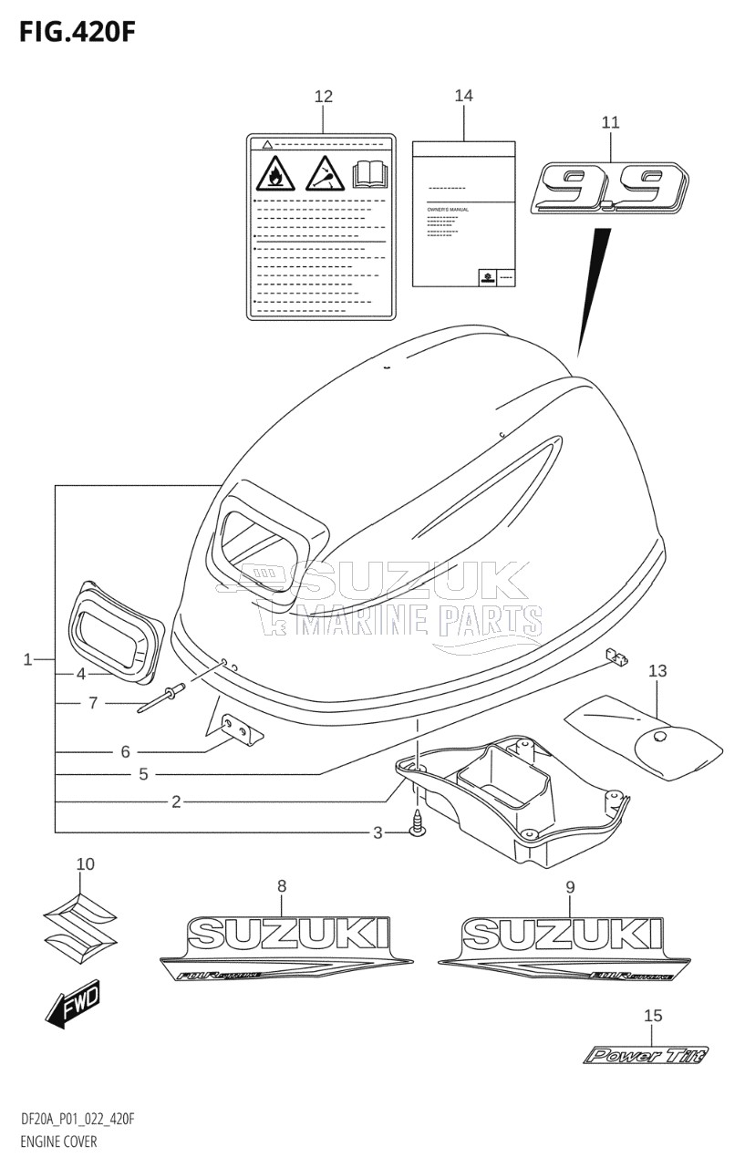 ENGINE COVER (DF9.9BT:022)