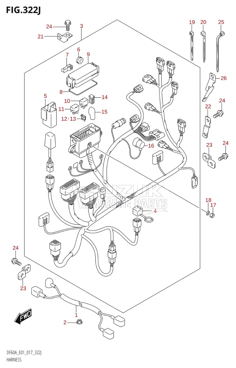 HARNESS (DF60AQH:E01)