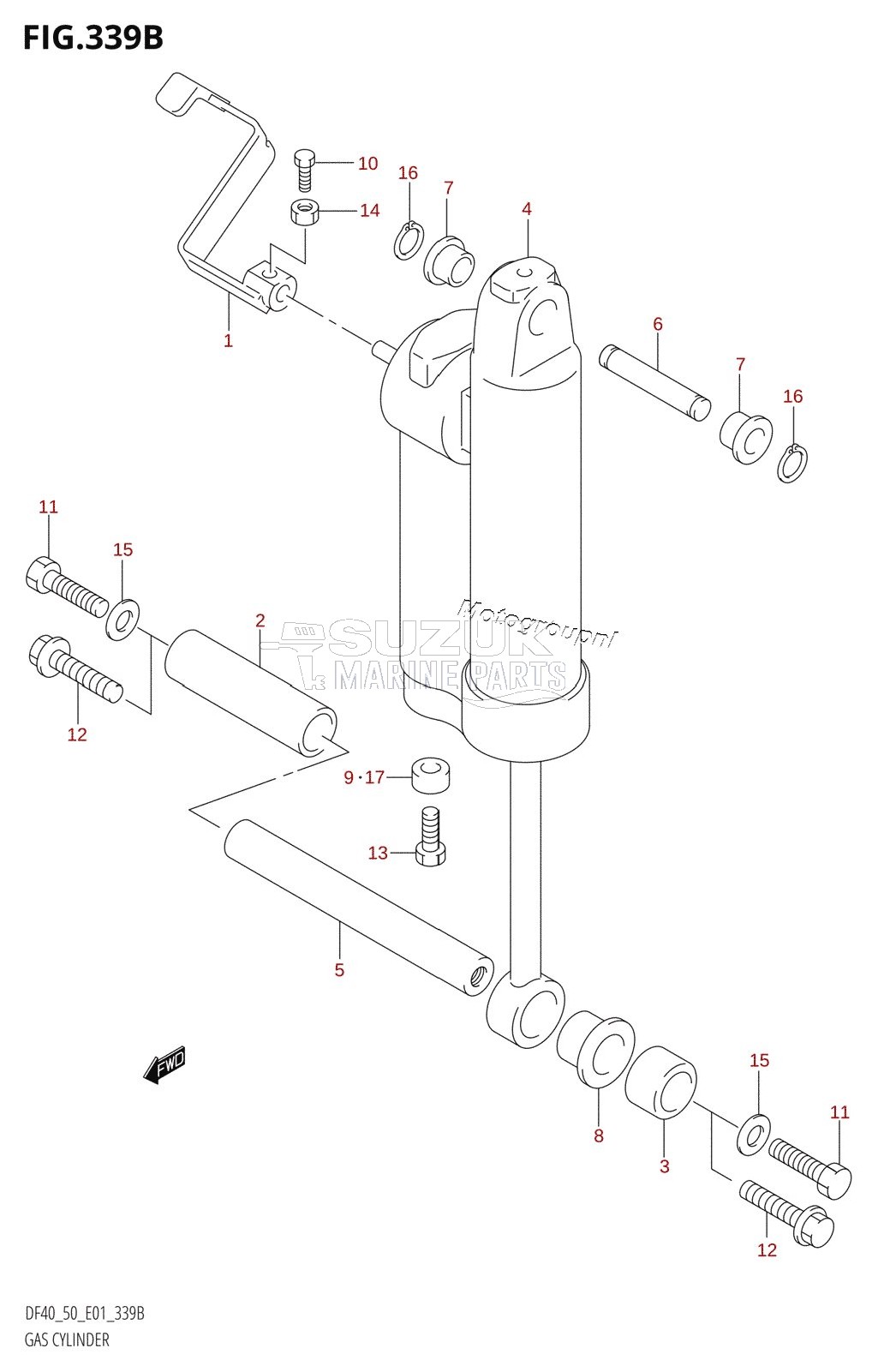 GAS CYLINDER ((DF40QH,DF50WQH):(K1,K2,K3,K4,K5,K6,K7,K8,K9,K10),DF50QH:(K1,K2,K10))