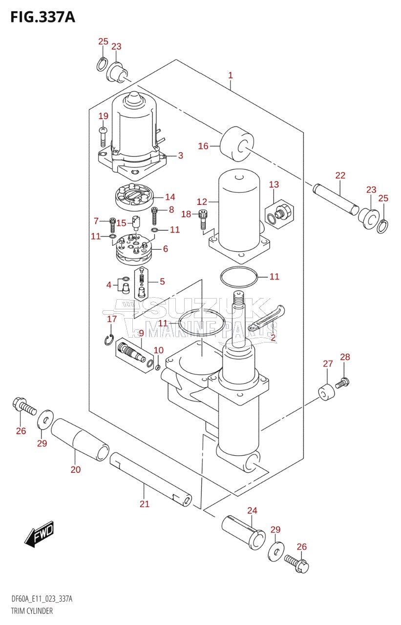 TRIM CYLINDER ((DF40A,DF40ATH,DF50A,DF50ATH):(020,021))