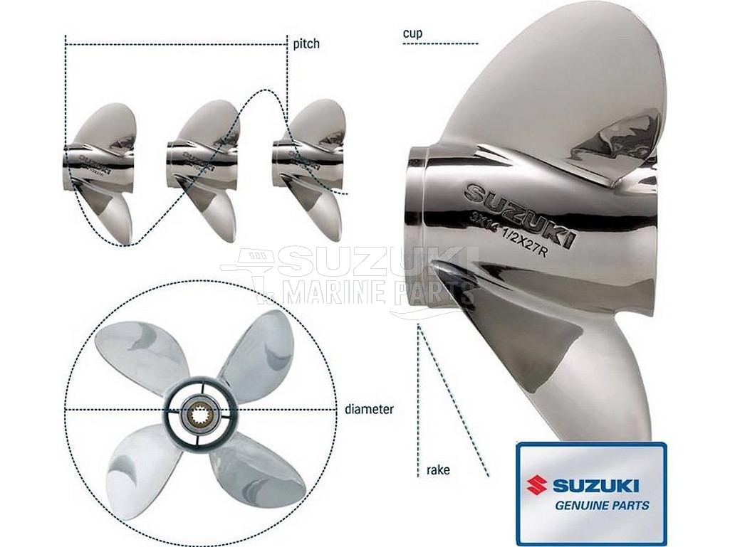 Product image: Suzuki - 990C0-00840-26P - S/S Watergrip Propeller 4x15x26 (NLA)  0