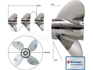 Product image: Suzuki - 58700-96L10 - Propeller Watergrip Sport 3x14 7/8x21 Stainless 