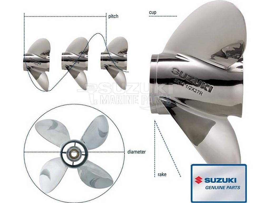 Product image: Suzuki - 58500-98L00 - Propeller  3x15 1/2x21 Watergrip Dual Front  0