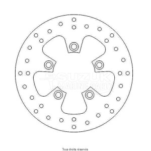 Product image: Sifam - DIS1017 - Brake Disc Bmw Ø240x124X110  Mounting holes 6xØ6,5 Disk Thickness 5 