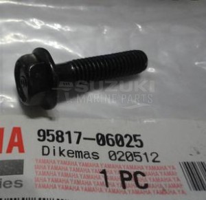 Product image: Yamaha - 958170602500 - BOLT, FLANGE 