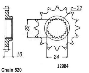 Product image: Esjot - 50-32054-16 - Sprocket Aprilia-BMW - 520 - 16 Teeth -  Identical to JTF402 - Made in Germany 