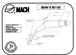 Product image: Marving - 01E22V - Silencer  EDR R 80 GS Not Approved Black  