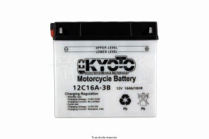 Product image: Kyoto - 712163 - Battery 12c16a-3b L 182mm  W 78mm  H 171mm 12v 19ah Acid 1,2l 