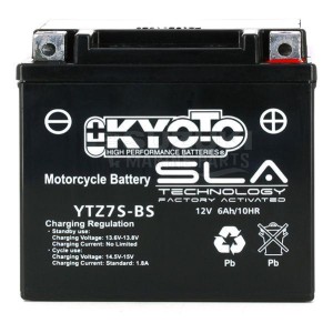 Product image: Kyoto - 512080 - Battery  YTZ7S-BS SLA-AGM - Without Acid. Ready to Use 