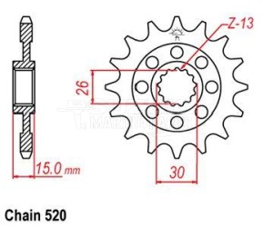 Product image: Esjot - 50-29045-17S - Sprocket Lightweight BMW - 525 - 17 Teeth - Made in Germany 