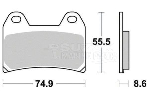 Product image: Ferodo - FDB2042ST - Brakepad Sinter metal Sinter Grip Road 