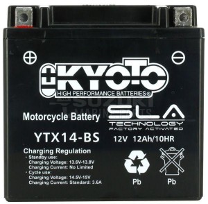 Product image: Kyoto - 512140 - Battery  YTX14-BS SLA-AGM - Without Acid. Ready to Use 