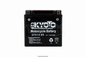 Product image: Kyoto - 712140 - Battery Ytx14-bs - Ss Entr. Aci L 150mm  W 87mm  H 147mm 12v 12ah Acid 0,69l 